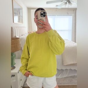 lululemon athletica Bright Yellow/green Crewneck Sweater
